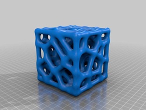 vonoroi cube-version 1 3 d drucken tests 3d-voronoi - Heuschrecke ninjaflex rhino Meer Schwamm 3d print model - Mito3D