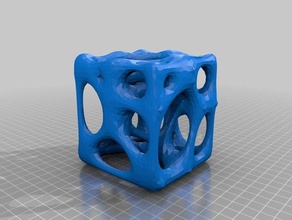 vonoroi cubo de la versión 2 no se imprime 3d impresión pruebas saltamontes ninjaflex rhino esponja marina voronoi 3d print model - Mito3D
