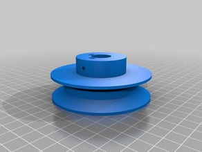 my customized pulley customizer hacked together 2 other customizers parts 3d print model - Mito3D