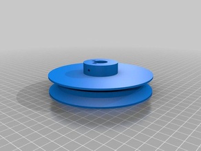 my customized pulley customizer hacked together 2 other customizers parts 3d print model - Mito3D