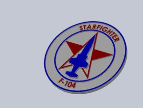 f-104 starfighter logo işaretler logoları 3d print model - Mito3D