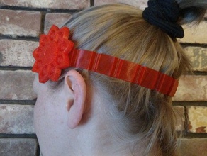 flapper headband remix accessories flower remixchallenge stretchy wearable 3d print model - Mito3D