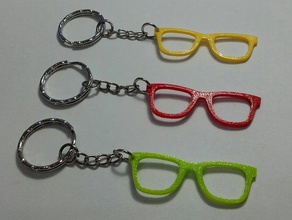 eyewear keychain keychains eyeglasses sunglasses wayfarer 3d print model - Mito3D