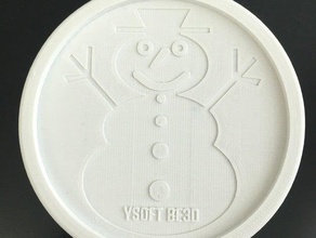 ysoft snowman coaster 3d printing drinks 3d print model - Mito3D