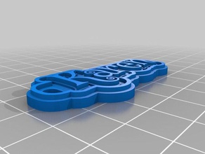 özelleştirilmiş çok satırlı etiket anahtarlığım Anahtarlık 3d print model - Mito3D