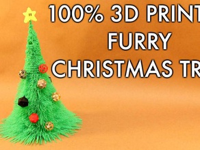 100 3d-gedruckten furry christmas tree outdoor Garten drooloop Urlaub xmas 3d print model - Mito3D