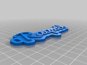 raquel keytag chaveiros personalizado 3d print model - Mito3D