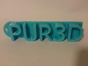 pur3d keychain keychains 3dprinting 3d print model - Mito3D