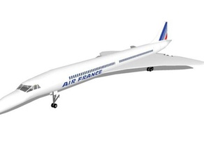 air france concorde altri aereo di linea super sonic 3d print model - Mito3D