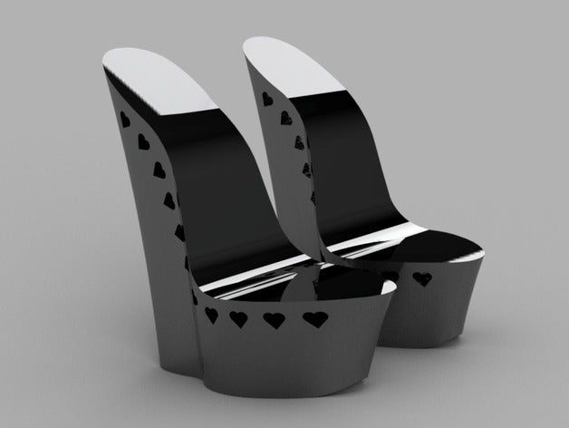 kalp yüksek platform takozlar aksesuarlar ayakkabı 3D print model - Mito3D