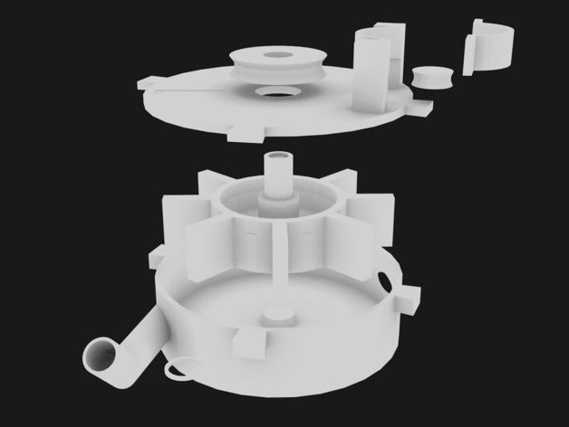impeller pump machine tools mechanical 3D print model - Mito3D