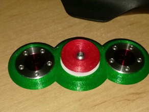 v7 fidget spinner- tungsten weights toys games annoying edc spinner toy hand mushrooms 3d print model - Mito3D