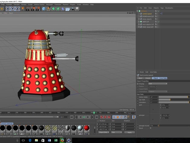 dalek Skulpturen 3D print model - Mito3D