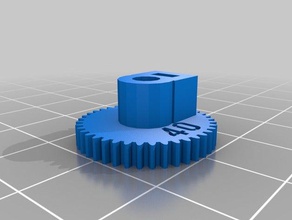 gear 40 teeth 3x18mm hole 4mm 2mm mounting screw 3d printing 3d print model - Mito3D