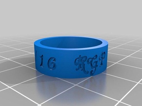 özelleştirilmiş yüzüğüm yüzük 3d print model - Mito3D