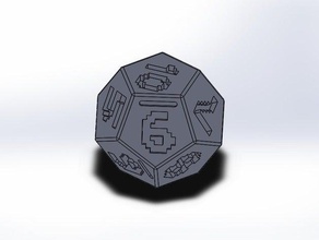 dodecahedron small dice 3d print model - Mito3D