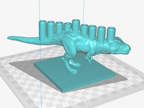 menorahsaurus rex creatures awesome channukah dinosaur tyrannosaurus 3d print model - Mito3D