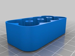cr123 round 3 containers customized 3d print model - Mito3D
