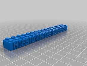 lego keychain all caps construction toys customized 3d print model - Mito3D