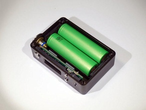 2x 18650 bateria trenó alpinetech p+ eletrônica 1590p ati gabinete caixa de bod dna 200 250 75 dupla evolução do vape 3d print model - Mito3D