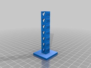 180-210 calibração torre 3d impressão testes personalizado 3d print model - Mito3D