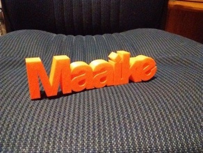maaike signs logos 3d name names 3d print model - Mito3D