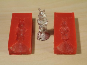 mr bunny molde de duas peças varreduras réplicas carcaça a do metal 3d print model - Mito3D