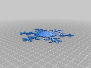 my customized snowflake machine3 interactive art 3d print model - Mito3D