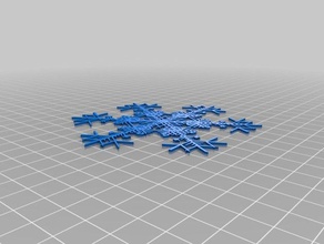 my customized snowflake machine5 interactive art 3d print model - Mito3D