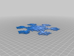 my customized snowflake machine8 interactive art 3d print model - Mito3D