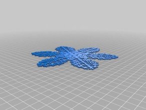 my customized snowflake machine7 interactive art 3d print model - Mito3D