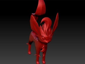 leafeon höhere res Skulpturen pokemon Figuren 3d print model - Mito3D