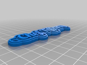 şef tiffany Anahtarlık özelleştirilmiş 3d print model - Mito3D