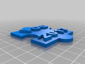 ys puzzle-Stück 3d drucken 3d print model - Mito3D