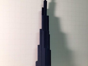 burj kalifia 3d impressão 3d print model - Mito3D