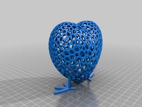 coeur copia de voronoi corazón esculturas 3d print model - Mito3D