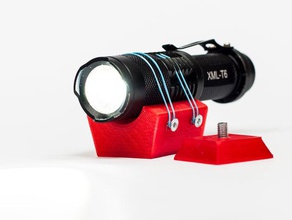 tripod flashlight holder other 3d print model - Mito3D