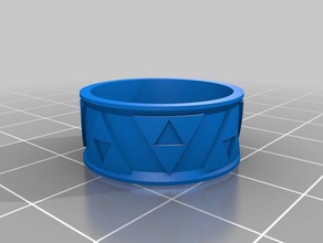 meu personalizados zeldathon recuperação triforce baixo-relevo anel anéis 3d print model - Mito3D
