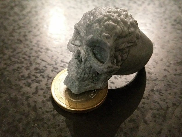anillo del cráneo anillos 3D print model - Mito3D