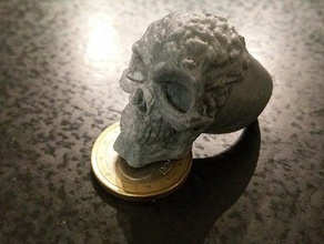 crâne anneau anneaux 3d print model - Mito3D