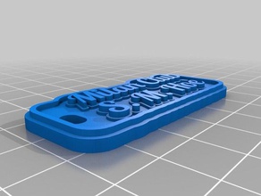 minha personalizado de várias linhas tag porta-chaves chaveiros 3d print model - Mito3D