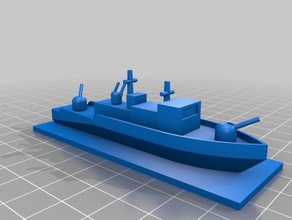corvette panzerkampf toys games 1300 5mm boat ww2 3d print model - Mito3D