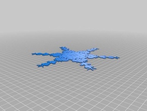 mon personnalisée de flocon neige la machine interactifs l'art 3d print model - Mito3D