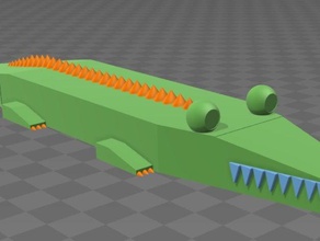 crocodilo brinquedos jogos 3d print model - Mito3D