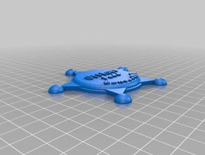 il mio personalizzato distintivo di sceriffo più v2-4 puntelli 3d print model - Mito3D