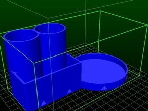 fregadero de la caja cocina comedor esponja 3d print model - Mito3D