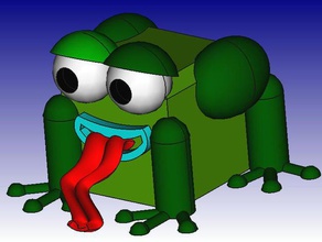 grenouille 3d bloc zoo animaux 3dblockzoo figure jouet 3d print model - Mito3D