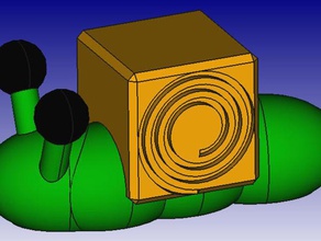 escargot 3d bloc zoo animaux 3dblockzoo figure jouet 3d print model - Mito3D