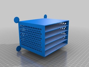drawer 5x2 tool holders boxes customized 3d print model - Mito3D