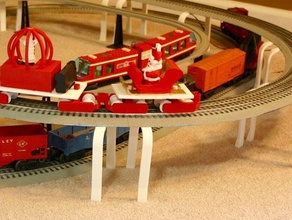 pont fastrack jauge mécanique les jouets le train de noël 3d print model - Mito3D